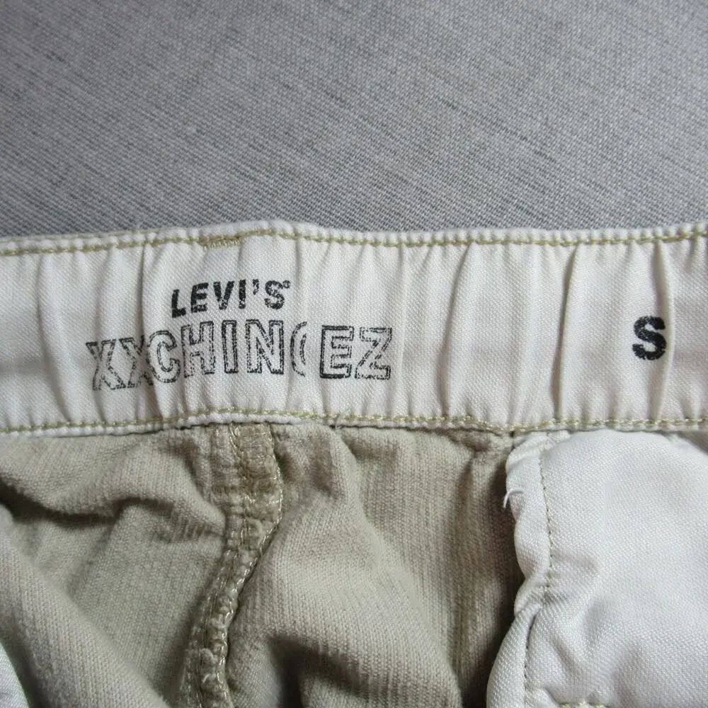 Levi’s XX Chino EZ Shorts Mens Small Beige Corduroy Elastic Waist Casual Hiking